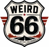 Weird 66 Route 66 travel guide logo